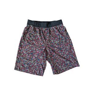 Lululemon The Assert Shorts Men M Red Urban Leopard 10" Gym Camo Training